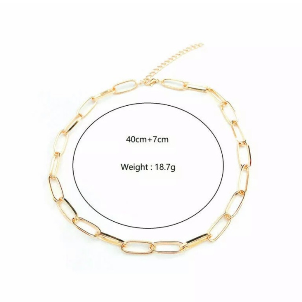 - 🌺 Beautiful Large Link Neck Chain GP - Picture 4 of 5
